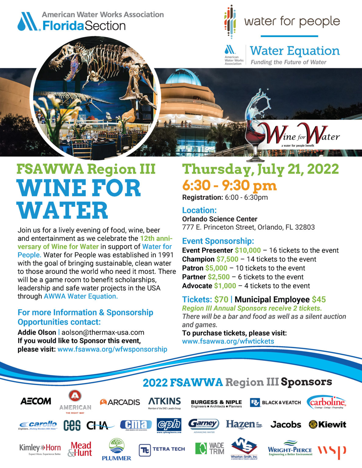 Orlando Wine For Water Event Water For People